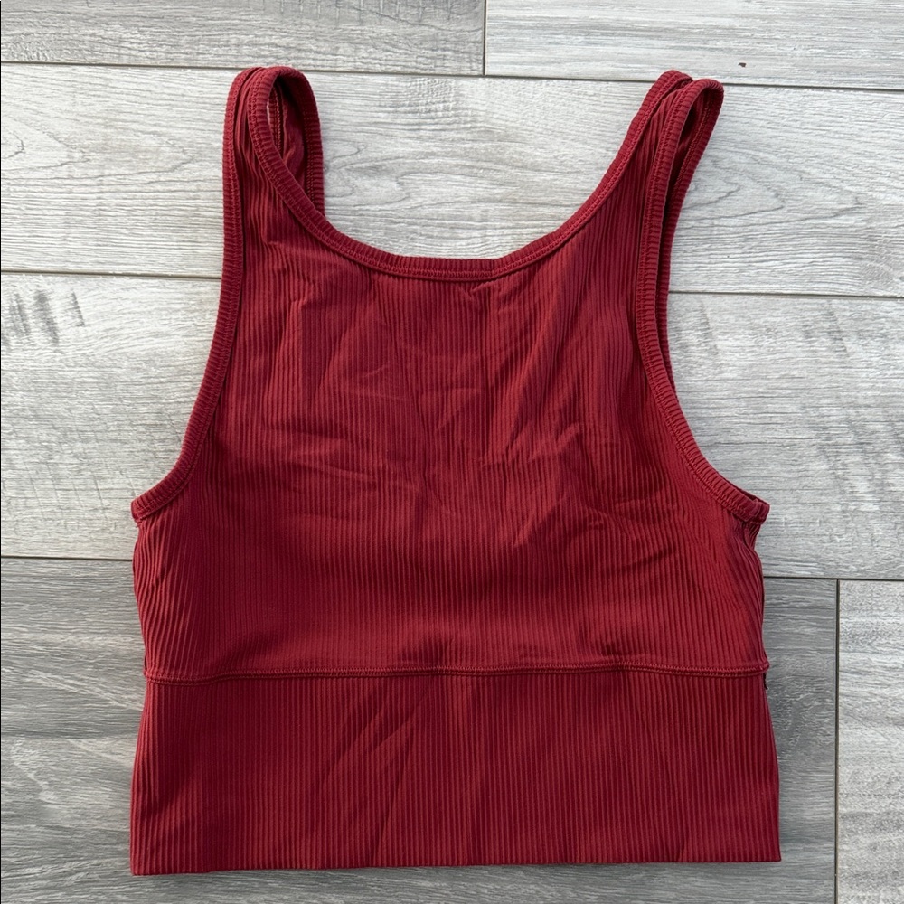 Lululemon Burgandy Ribbed sports bra